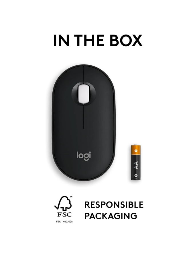 Logitech - M350s Wireless Mouse Bluetooth Wireless Up to 4000 DPI Graphite Graphite - Image 1