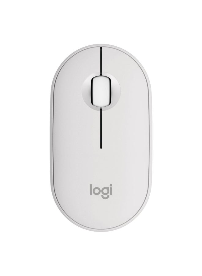 Logitech - Pebble 2 M350s Wireless Mouse Bluetooth Wireless Up to 4000 DPI White White - Image 1
