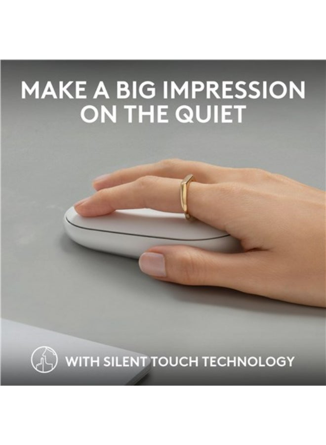 Logitech - Pebble 2 M350s Wireless Mouse Bluetooth Wireless Up to 4000 DPI White White - Image 1