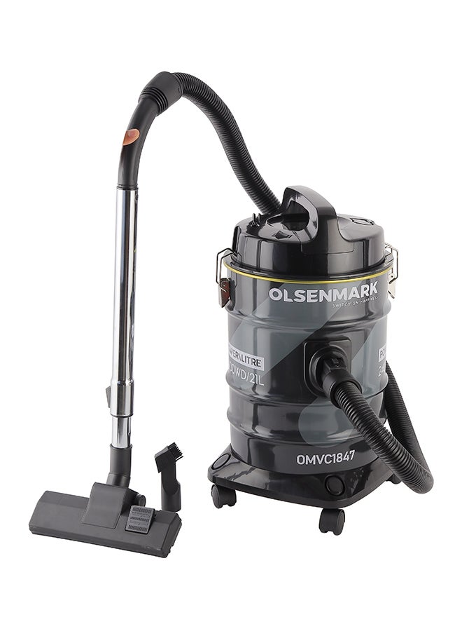 أولسنمارك مكنسة كهربائية بسعة كيس غبار 21 لتر، هيكل معدني مضاد للصدأ، وظيفة شفط ومنفاخ قوية 2400 وات OMVC1847 أحمر وأسود - Image 1