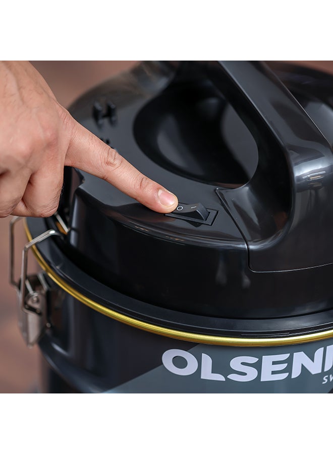 أولسنمارك مكنسة كهربائية بسعة كيس غبار 21 لتر، هيكل معدني مضاد للصدأ، وظيفة شفط ومنفاخ قوية 2400 وات OMVC1847 أحمر وأسود - Image 3