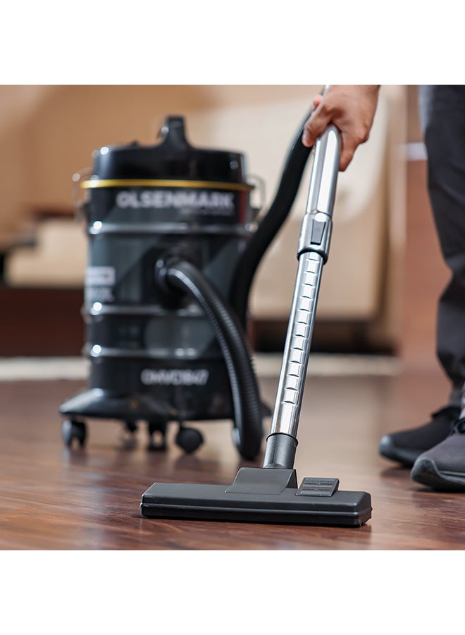 أولسنمارك مكنسة كهربائية بسعة كيس غبار 21 لتر، هيكل معدني مضاد للصدأ، وظيفة شفط ومنفاخ قوية 2400 وات OMVC1847 أحمر وأسود - Image 2