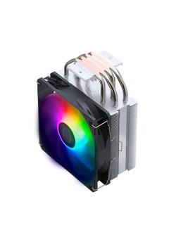 COOLER MASTER Hyper 212 LED Turbo RGB ( 1 FAN ) CPU Air Cooler - Jet Black Aluminium Finish, 4 Continuous Direct Contact Heat Pipes with Fins, Dual Sickle Flow 120 RGB Fans, RGB LED Controller  - Image 3