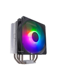 COOLER MASTER Hyper 212 LED Turbo RGB ( 1 FAN ) CPU Air Cooler - Jet Black Aluminium Finish, 4 Continuous Direct Contact Heat Pipes with Fins, Dual Sickle Flow 120 RGB Fans, RGB LED Controller  - Image 4
