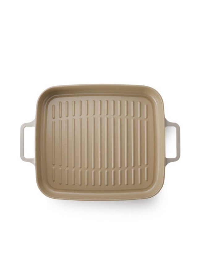 نيو فلام Neoflam Fika Induction Non stick Square Grill Pan Beige 28cm  - Image 2