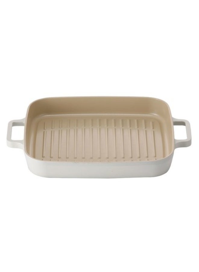 نيو فلام Neoflam Fika Induction Non stick Square Grill Pan Beige 28cm  - Image 1