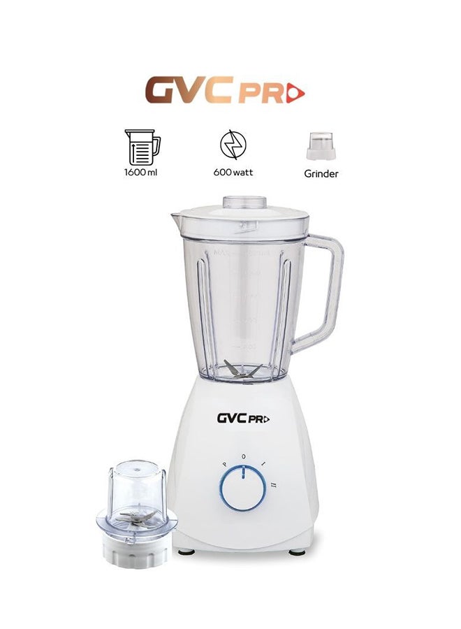 gvc pro - 2-In-1 Blender With Grinders 1.6 L 600 W GVCBL-470 White - Image 1