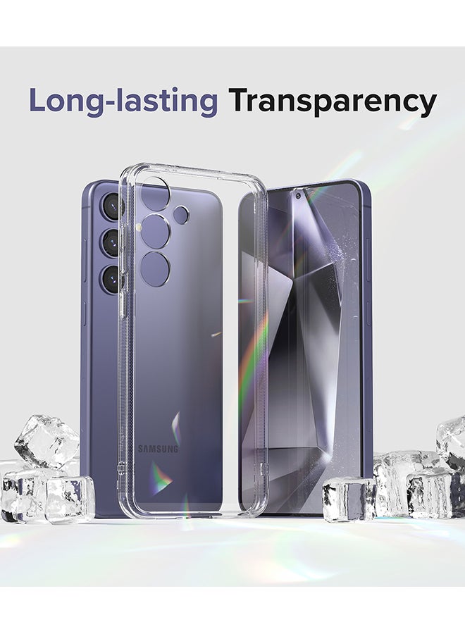 Ringke Fusion Compatible With Samsung Galaxy S24 5G Case (2024), Transparent Thin Hard Back Shockproof TPU Bumper Phone Cover For Galaxy S24 Clear - Image 3