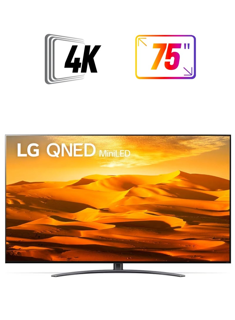 LG - TV QNED91 Series 75 Inch 4K Smart TV 75QNED916RA Black - Image 1