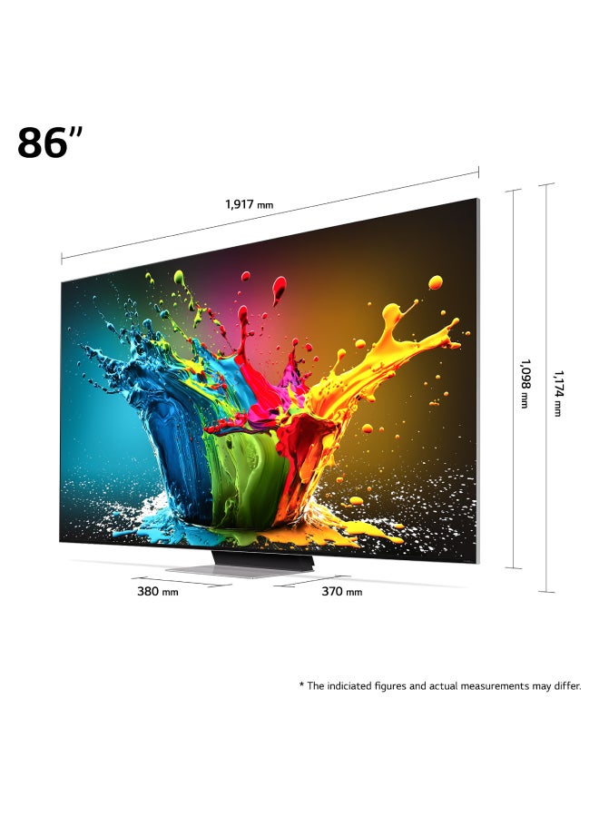 LG QNED TV 86 Inch QNED99 Series, Cinema Screen Design 8K And Mini LEDs 86QNED996QA Black  - Image 3