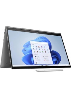 إتش بي كمبيوتر محمول إنفي x360 2 في 1 بشاشة مقاس 15.6 بوصة، ومعالج كور i7-1355U/ذاكرة وصول عشوائي سعة 64 جيجابايت/محرك أقراص SSD سعة 2 تيرابايت/بطاقة رسومات Intel Iris xe/نظام التشغيل Windows 11 Pro  - Image 1