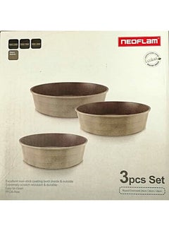 نيو فلام Neoflam Round Ovenware Set 3pc Warm Marble  - Image 2