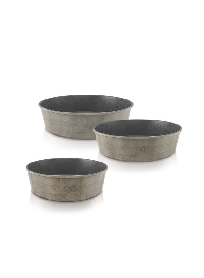 Neoflam Round Ovenware Set 3pc Warm Marble - Image 1