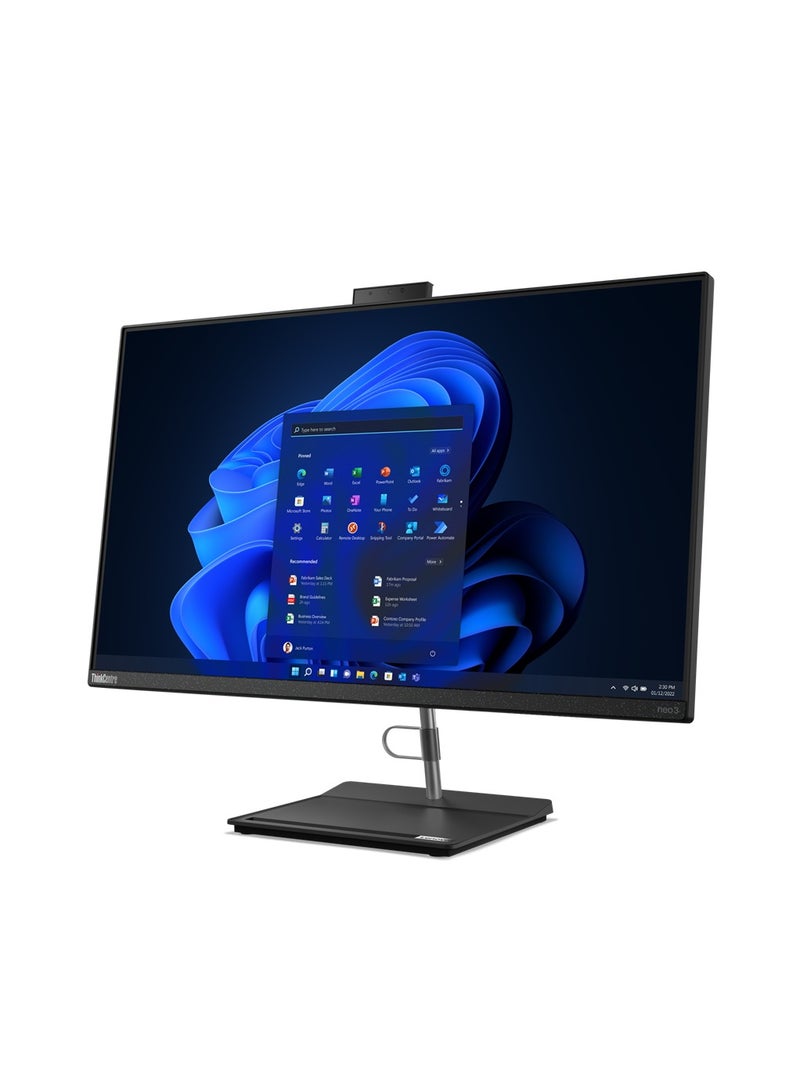 Lenovo ThinkCentre Neo 30a 27 AIO Desktop PC, 27" FHD IPS, Intel Core i7-1260P CPU, 16Gb Ram, 512Gb Ssd, Intel® Iris® Xe Graphics, USB Black Calliope Mouse FreeDOS UK English Raven Black  - Image 2