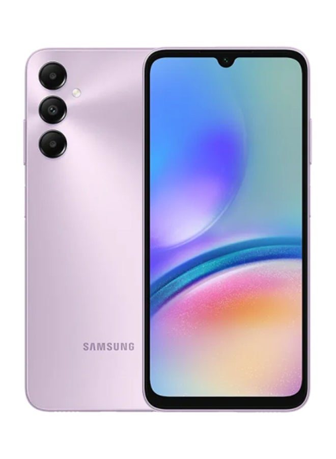 هاتف Galaxy A05s ثنائي الشريحة باللون البنفسجي الفاتح وذاكرة الوصول العشوائي (RAM) سعة 4 جيجابايت وذاكرة الوصول العشوائي (RAM) سعة 64 جيجابايت ويدعم تقنية 4G LTE - إصدار الشرق الأوسط - pnsku/N70039049V/45/_/1717588264/97c7d494-6f20-498e-a0c9-76b0dc090c24