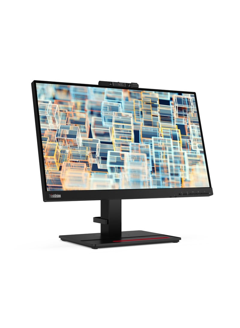 Lenovo - ThinkVision T22v-20 Conferencing Monitor, 21.5 FHD IPS Display, 60Hz Refresh Rate, Up To 4Ms Response Time, Built-In Camera, Microphone And Speakers, Integrated 1080p IR RGB Camera Raven Black - Image 1