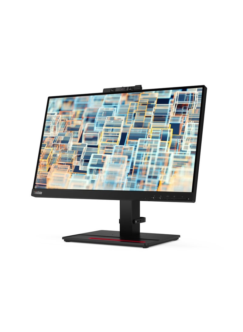 Lenovo - ThinkVision T22v-20 Conferencing Monitor, 21.5 FHD IPS Display, 60Hz Refresh Rate, Up To 4Ms Response Time, Built-In Camera, Microphone And Speakers, Integrated 1080p IR RGB Camera Raven Black - Image 1