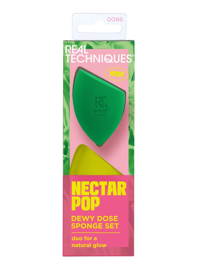REAL TECHNIQUES - Nectar Pop Dewy Dose Makeup Sponge Kit, 2 Piece Set multicolour - Image 1