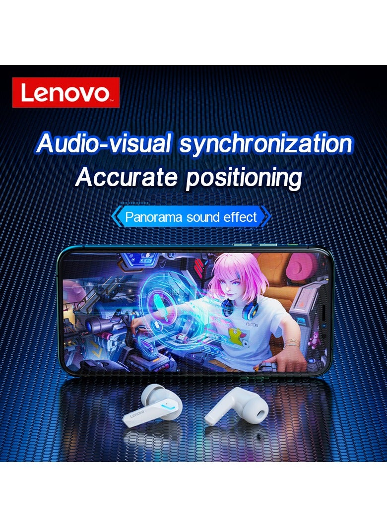 Lenovo GM2 Pro 5.3 Earphone Bluetooth Wireless Earbuds Low Latency Headphones HD Call Dual Mode Gaming Headset With Microphone White - Image 3
