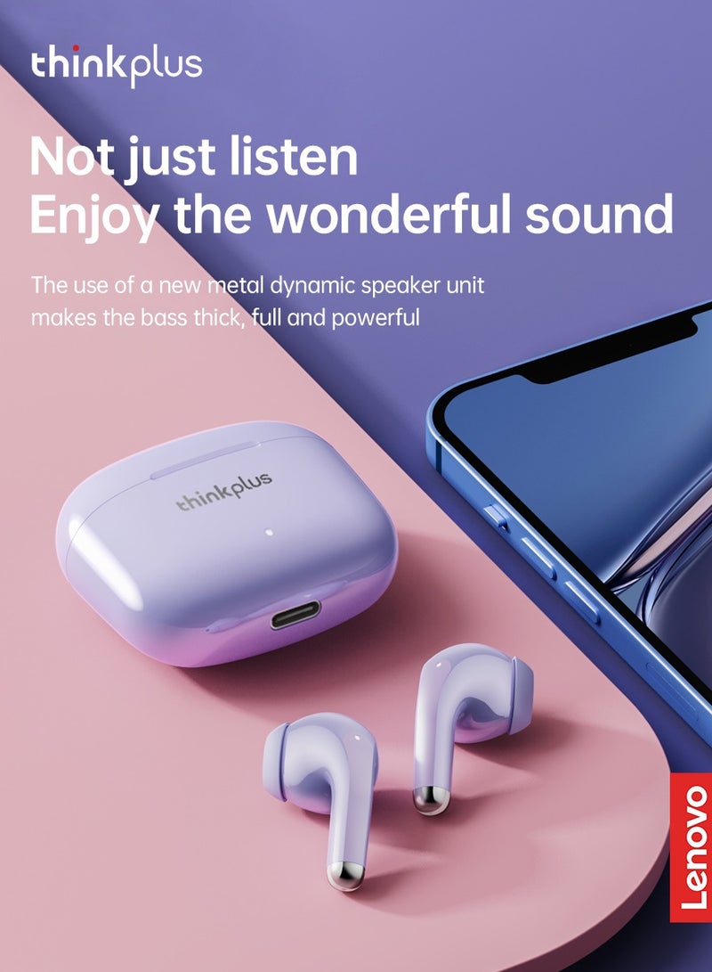 Lenovo LP40 Pro TWS Earphones Wireless Bluetooth 5.1 Sport Noise Reduction Headphones Touch Control 250mAH Purple - Image 3