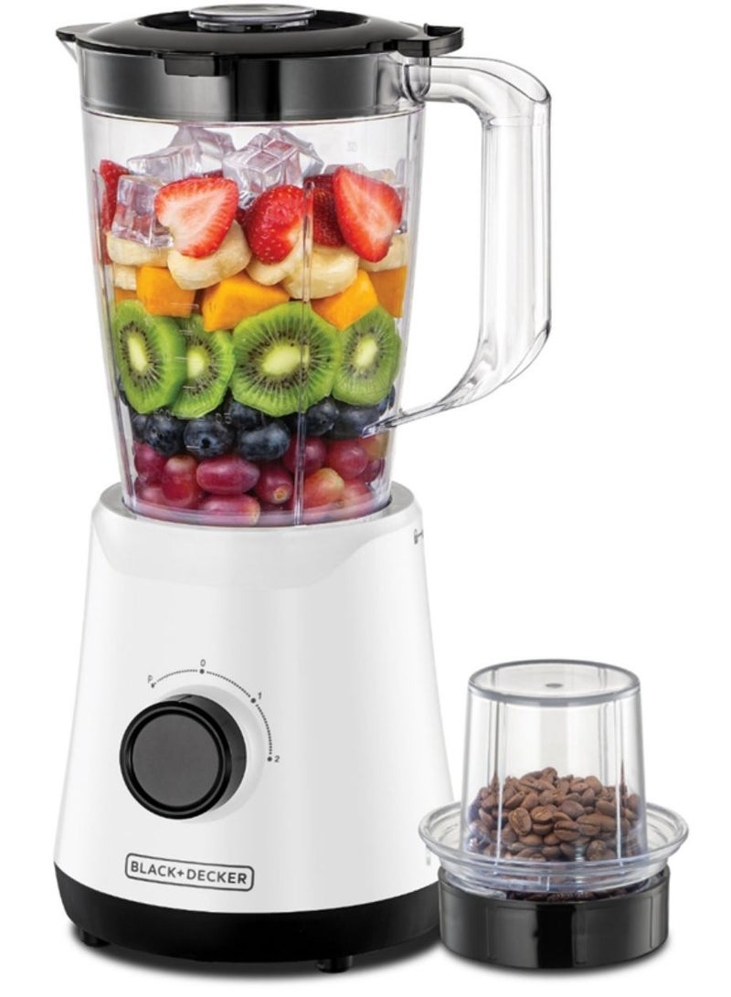 Blender & Smoothie Maker, Stainless Steel Blades, Grinder Mill, Ice Crushing, 2 Speed + Pulse, Safety Jar Lock, Compact Design for Easy Storage – 1.5 L 500 W BX520-B5 White - pnsku/N70039176V/45/_/1705572063/3858845b-10b1-4728-ab5e-f1a9f0f02648