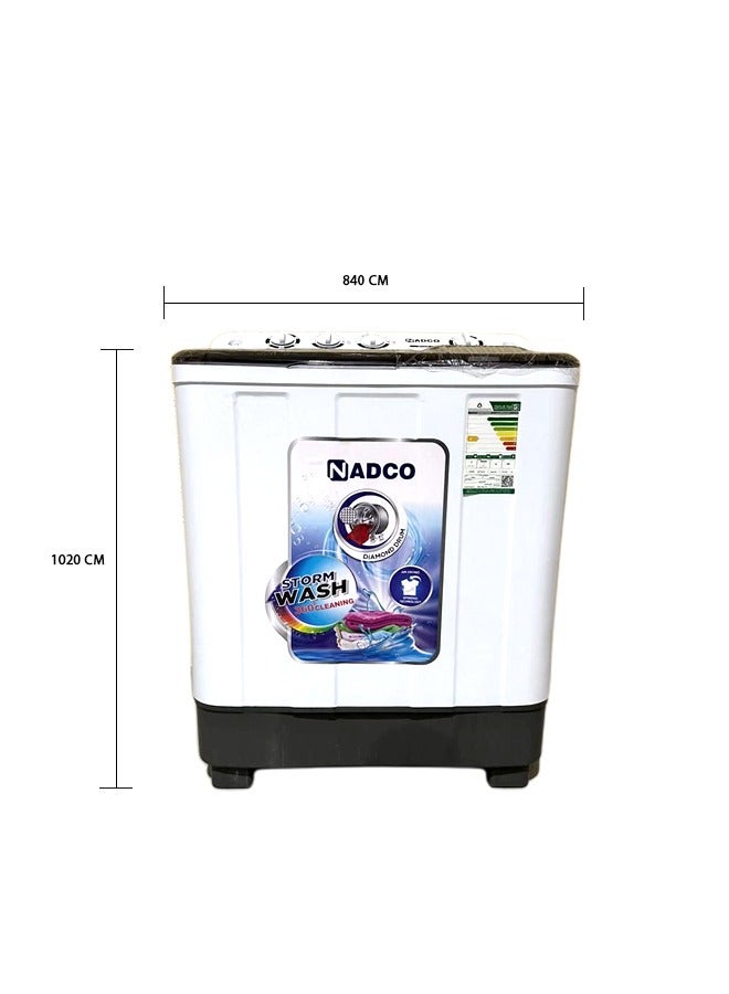 Nadco Twin Tub Washing Machine 8 kg NC10TW White - Image 2