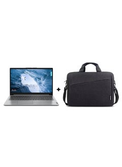 IdeaPad 1 15IAU7 Laptop With 15.6-inch, Intel Core i7-1255U Processor/16GB RAM/512GB SSD/DOS(Without Windows)/Intel Iris Xe Graphics With Laptop Casual Toploader T210 English/Arabic Cloud Grey