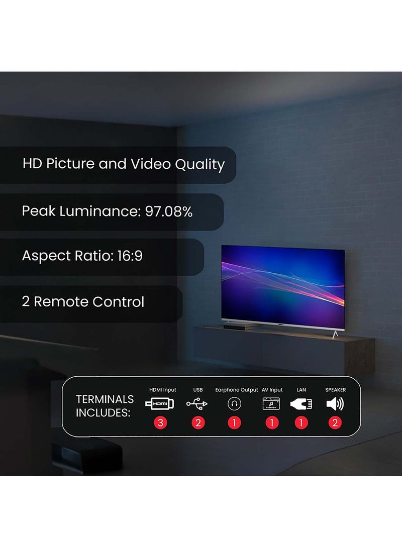 Nobel - 65 Inch Diamond 4K UHD VIDAA Smart TV iOS and Android Devices with VIDAA Voice & DTS TruBass™ Surround Sound Youtube Netflix Prime Video Bluetooth WiFi And Screen Sharing 2024 Model One Year Warranty UHD65VID Silver - Image 1