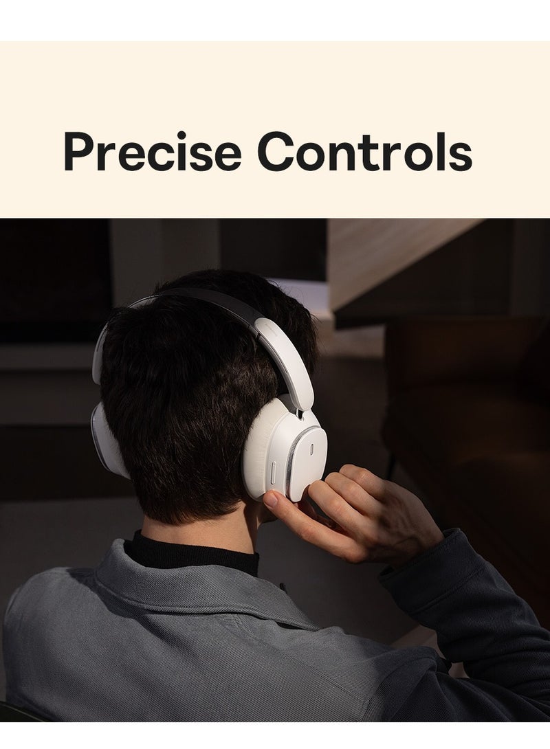 Baseus - H1 Pro Wireless Headphone Hybrid -48Db Active Noise Cancellation Bluetooth Headset V5.3 Hi-Res Certified LHDC Code Earphone 80h Battery Life For Daily Use/Business And Leisure White - Image 1