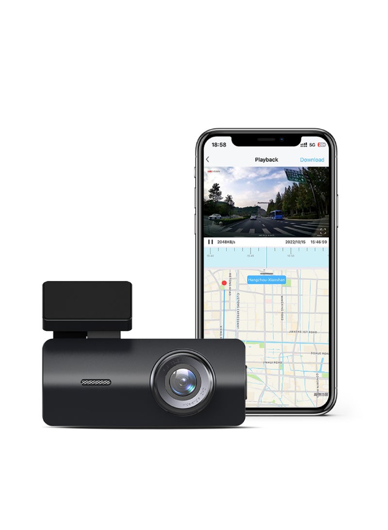 هيك فيجن Hikvision K2 Dashcam، 1080P، Wifi، APP، قناة واحدة، طاقة محول السجائر، تسجيل متكرر - Image 1