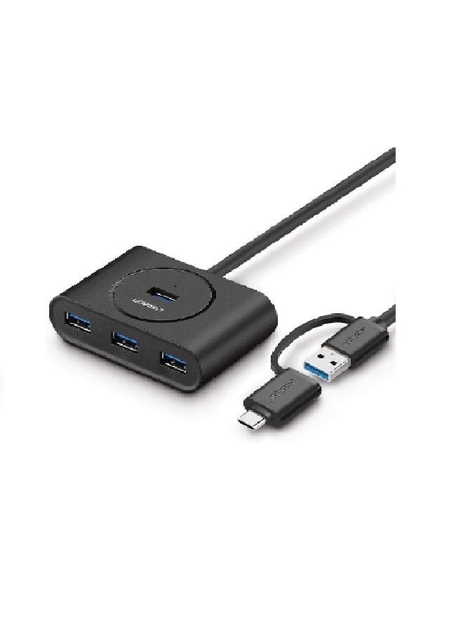 Ugreen USB 3.0 Hub With USB-C Port 1m - 40850 Black  - Image 1