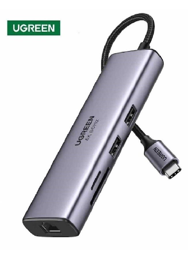 Ugreen USB C Hub 5 in 1, 4K 60HZ HDMI To USB C Adapter Type C Dock Multiport With 4 USB 3.0 Type C To HDMI Hub Compatible For MacBook Pro/Air, Samsung S22/S23 Ultra, Huawei MateBook, iPad Pro/Air 5 White  - Image 2