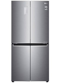 LG 4 Doors Refrigerator  -Bottom Freezer - Smart Inverter Linear Compressor - Smart ThinQ - Pure N Fresh - GC-B22FTLVB Shiny Steel  - Image 1