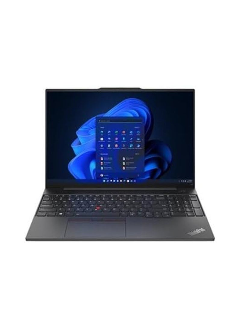 لينوفو كمبيوتر محمول ثينك باد E16 بشاشة مقاس 16 بوصة ومعالج كور i7-1355U وذاكرة وصول عشوائي سعة 16 جيجابايت ومحرك أقراص SSD سعة 1 تيرابايت وبطاقة رسومات Intel Iris Xe ونظام تشغيل Windows 11  - Image 1
