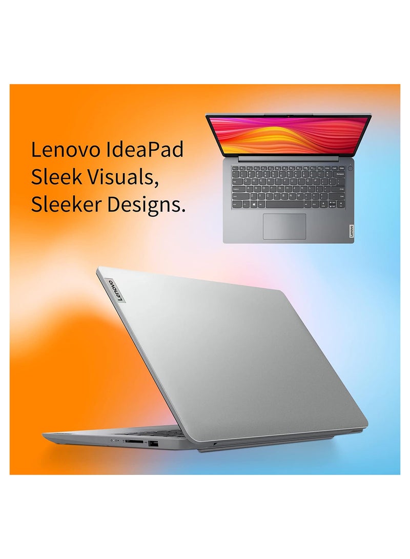 Lenovo - Newest Ideapad 1i (Upgraded Version) Laptop, 14 Inch HD Display, 12th Gen Intel Core i3-1215U Processor (6 Core), 8GB RAM, 256GB SSD, Intel UHD Graphics, Bluetooth, HDMI, Windows 11 Home in S Mode English Gray - Image 1
