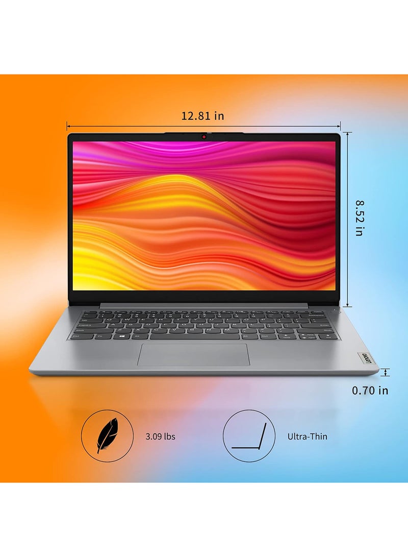 Lenovo - Newest Ideapad 1i (Upgraded Version) Laptop, 14 Inch HD Display, 12th Gen Intel Core i3-1215U Processor (6 Core), 8GB RAM, 256GB SSD, Intel UHD Graphics, Bluetooth, HDMI, Windows 11 Home in S Mode English Gray - Image 1