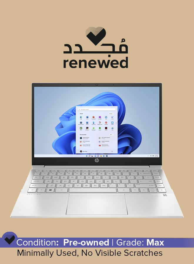 HP - Renewed - Notebook 14 Laptop With 14-Inch HD Display,Intel Core i5-11th (Beats i7-10th)/8GB DDR4 Memory/1TB SSD/Windows 10 English/Arabic White - Image 1