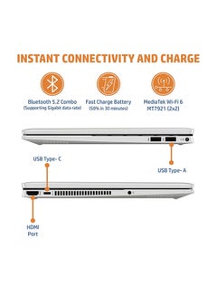 إتش بي Renewed - Pavilion X360 2in1 Laptop WIth 14-Inch Multitouch FHD Display,Intel Core i7/11th Gen 8GB RAM/256GB SSD/Windows 10 English/Arabic Silver  - Image 3
