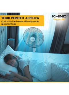KHIND Pedestal Stand Fan 16-inch 2-in-1 Adjustable Height Cooling Indoor Outdoor Fan, Finger Safe Grills, Automatic Oscillation Perfect for Home, Office, Grey (SF1682V2) 50 W SF1682V2 Winter Grey  - Image 5