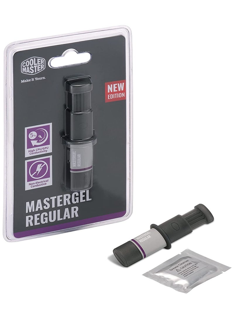 COOLER MASTER - MasterGel REGULAR High Performance Heatsink Thermal Paste, 5 W/mK Thermal Conductivity Compound for CPU and GPU Coolers, Flat-Nozzle Applicator for Easy Use - Image 1