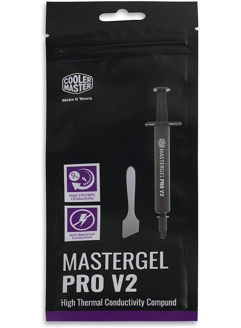 COOLER MASTER - MasterGel Pro V2 High Performance Thermal Compound with High CPU/GPU Conductivity W/m.k= 9m Design for CPU and GPU Coolers - Image 1