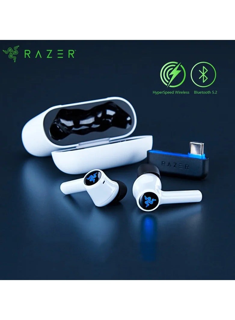 RAZER Razer Hammerhead Hyperspeed (Playstation Licensed) - Multi-Platform Gaming Earbuds Ear Headset - Quartz Edition White  - Image 1