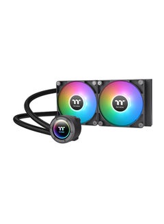 Thermaltake TH240 V2 aRGB All-In-One Liquid Cooler, 240mm Radiator Size, 2x CT120mm aRGB Fans, 2000 RPM Fan Speed, 57.05 CFM Fan Airflow, Hydraulic Bearing Type Fan | CL-W361-PL12SW-A Black  - Image 1