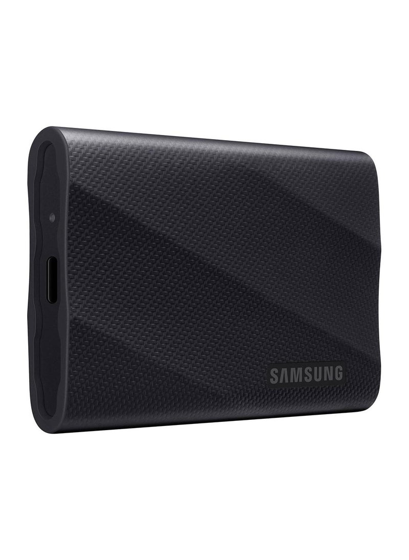 سامسونج T9 USB-C 3.2 Gen 2x2 SSD محمول، سرعة قراءة تسلسلية تصل إلى 2000 ميجابايت/ثانية وسرعة كتابة 1950 ميجابايت/ثانية، تقنية PCIe NVMe، 256 بت AES، توافق عالمي، أسود - Image 1