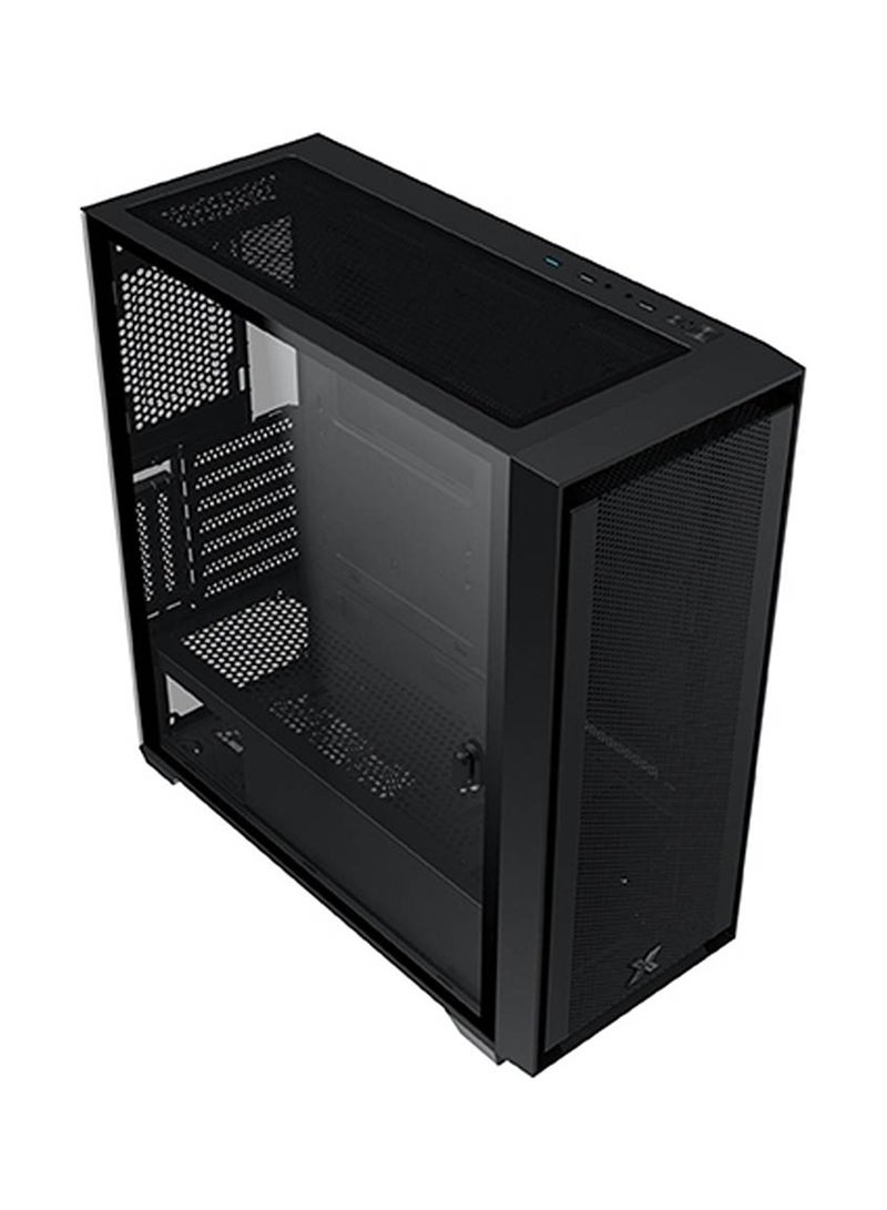 Anubis Pro 4FX ATX Case, Steel Material, Up to 360mm Liquid Cooling Support & 9 Fans Support, Tempered Glass Magnetic Sidepanel, Dynamic 3D Mesh Front Panel Black