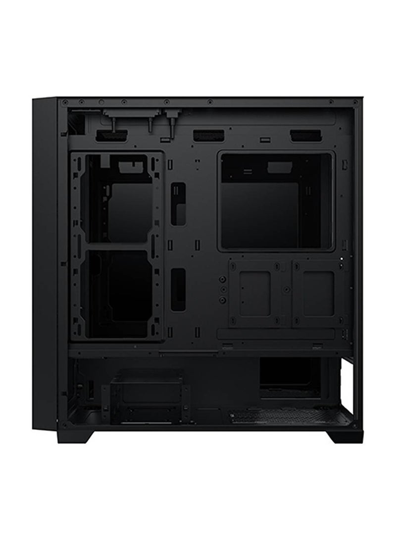 Anubis Pro 4FX ATX Case, Steel Material, Up to 360mm Liquid Cooling Support & 9 Fans Support, Tempered Glass Magnetic Sidepanel, Dynamic 3D Mesh Front Panel Black