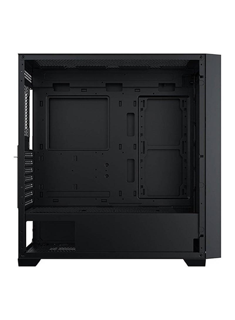 Anubis Pro 4FX ATX Case, Steel Material, Up to 360mm Liquid Cooling Support & 9 Fans Support, Tempered Glass Magnetic Sidepanel, Dynamic 3D Mesh Front Panel Black