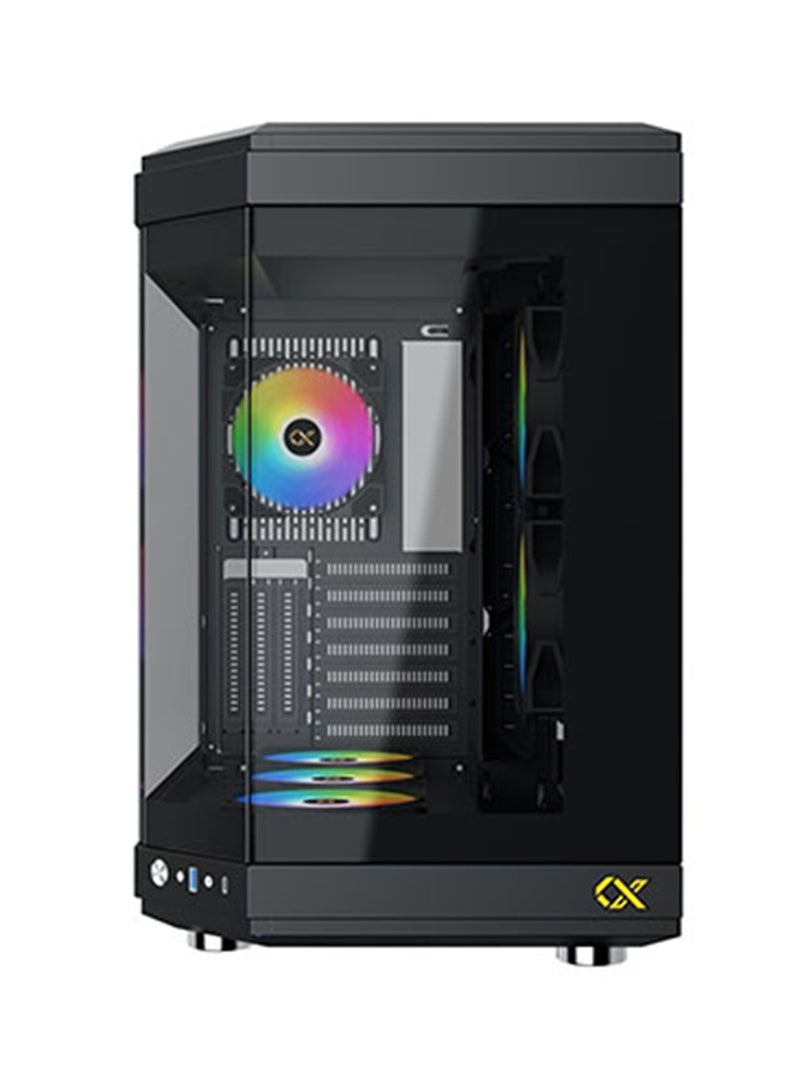 Xigmatek - CUBI ARCTIC ATX Mid Tower Case, Easily Mounted Panels, , 9x Fan Support, GPU Supports Upto 420MM, 6x Drive Bays, 10x Expansion Slots, Motherboard Supports Upto E-ATX, EN41938 Black - Image 1