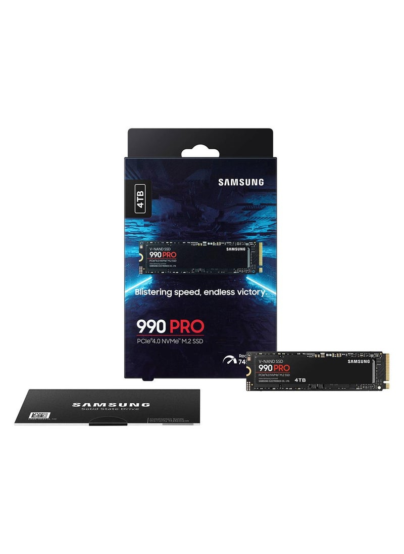 سامسونج 990 Pro 4 تيرابايت NVMe M.2 SSD داخلي، PCIe Gen 4.0 x4، واجهة NVMe 2.0، سرعة قراءة تسلسلية 7450 ميجابايت/ثانية، سرعة كتابة تسلسلية 6900 ميجابايت/ثانية، جهد 3.3، V-NAND 3 بت MLC | ‎MZ-V9P4T0B/ايه ام - Image 5