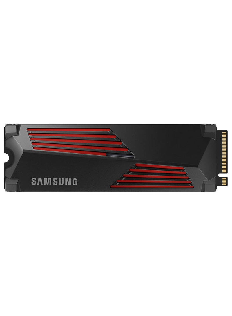 Samsung - 990 Pro with Heatsink 2 TB NVMe 2.0 M.2 2280 Internal SSD, 7450 MB/s Sequential Read Speed, 6900 MB/s Sequential Write Speed, 3.3 Voltage, V-NAND 3-bit MLC, Black | MZ-V9P2T0CW 2 TB - Image 1